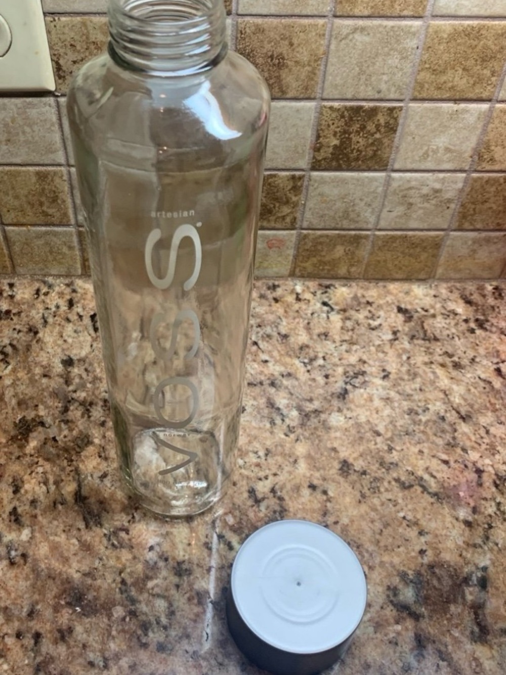 Voss 800ml Empty Glass Water Bottle